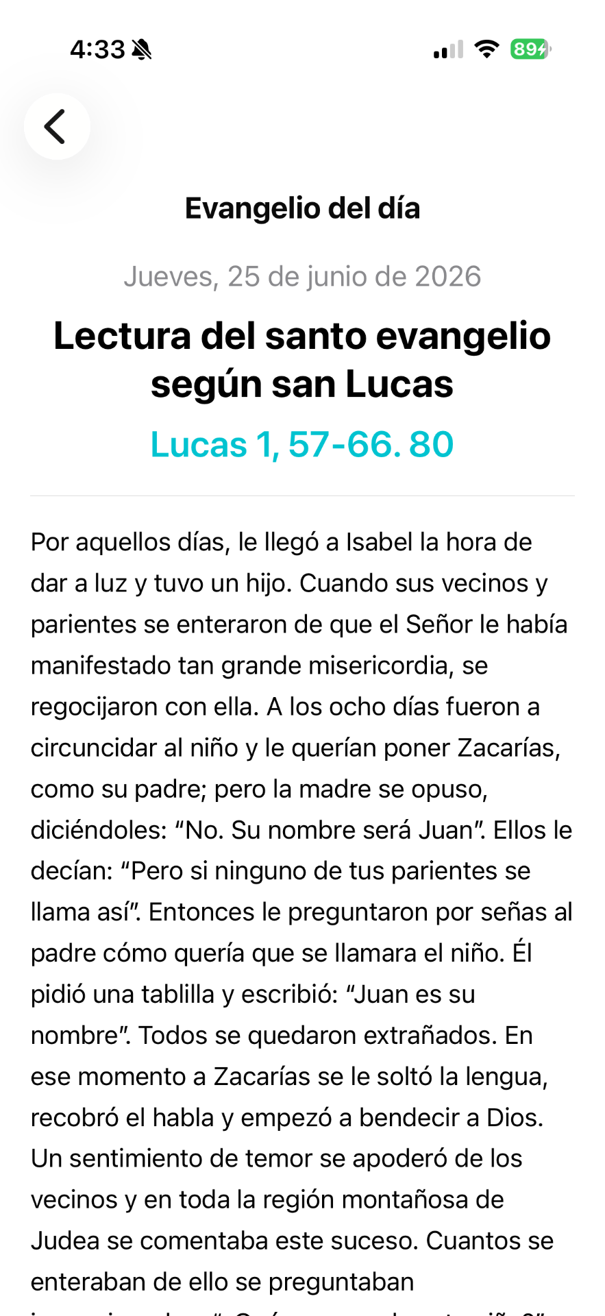 Evangelio del día